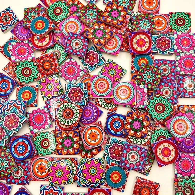 Ceramic Tile Blank - Mosaico in Ceramica con Stampa Mandala