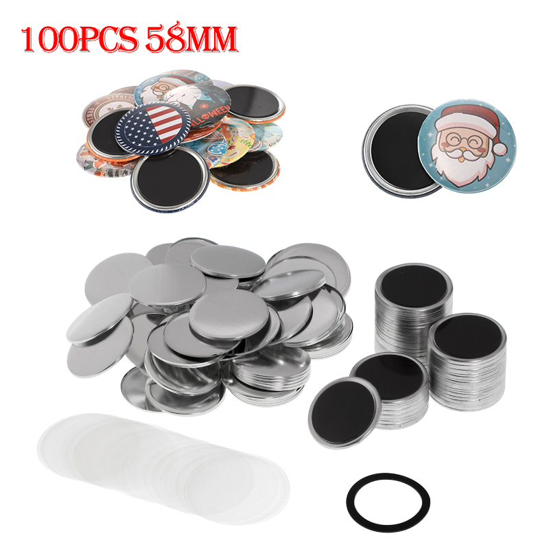 Set di 100 Pezzi di Bottoni Ma - Button Badge Blank recensione e prezzo